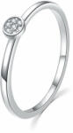 MOISS Csillogó ezüst gyűrű átlátszó cirkónium kővel R00020 50 mm