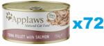 Applaws Cat Adult Tuna with Salmon in Broth Conserve pentru pisica, cu ton si somon in sos 72x156 g