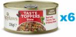 Applaws Taste Toppers Hrana umeda pentru caine, Tocana cu carne de vita, morcovi si mazare 6x156 g