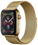 Apple Watch 4/5/6/7/8/SE (38/40/41mm) rozsdamentes acél mágneses óraszíj arany