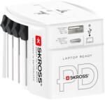 SKROSS MUV USB világutazó hálózati csatlakozó átalakító, PD (USB A, USB C), 65W + USB-C kábel (1.302976) - lenser