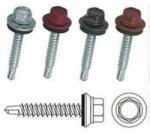  önfúró hatlapfejű csavar fémhez 4, 8x 19 színes 02077, epdm alátéttel ral9010