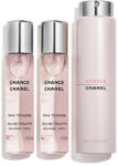 CHANEL Chance Eau Tendre (Twist & Spray) 3 x 20 ml (parfümtok + utántöltők) (eau de toilette) hölgyeknek garanciával