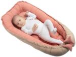 Kidizi Cosulet bebelus pentru dormit din tesatura de in Kidizi Baby Nest Cocoon 90x50 cm Pink (5949551908203)