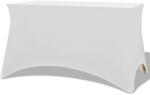 vidaXL Sztreccs asztal védőhuzat 2 db 120x60, 5x74 cm fehér (132033)