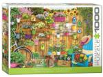 EUROGRAPHICS 1000 db-os puzzle - Flower Pots Fence (6000-5774) (6000-5774)