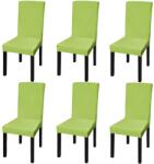 vidaXL 6 db zöld szabott nyújtható székszoknya (131424)
