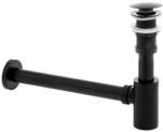 Erga Erga, mosogatópalack szifon + leeresztő dugó ClickClack túlfolyó nélkül, fekete matt, ERG-YKA-BK. SYPOP-14-BLK (ERG-YKA-BK.SYPOP-14-BLK)