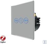 Luxion Intrerupator Rulouri cu Touch din Sticla LUXION, Protocol Zigbee Tuya - culoare gri