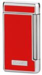 Caseti szivar öngyújtó piros és króm színű, 2-es Jet lánggal (A-281932)