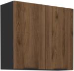 TEMPO KONDELA Dulap superior, nuc okapi/negru, MENZO 80 G-72 2F