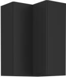 TEMPO KONDELA Dulap de colţ superior, negru, SIBER 60x60 GN-90 2F