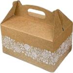Goldpress Esküvői szívesség doboz csipkével 130 × 90 × 70 mm 8db - Goldpress (K33.2168.10)