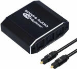  Digitális SPDIF optikai toslink audio Splitter elosztó 1x3 1 bemenet 3 kimenet