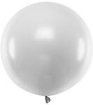 Partydeco Lufi 24" (60cm-es) léggömb, Ezüst metál (LUFI975547)