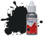 Humbrol Acrylic Paint No 21 Black - Gloss, Dropper Bottle 14 ml (DB0021)