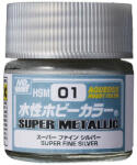 Mr. Hobby Aqueous Hobby Super Metallic Colors (10 ml) Superfine Silver HSM-01