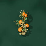 highbling Új narancssárga gyümölcs bross XZ930