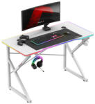 Huzaro Gamer asztal íróasztal RGB 1.7 Feher (HZ-HERO-17-RGB-WHITE)