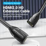 Ventiune Cablu prelungitor Vention Cablu prelungitor HDMI v2.0 mama la mama 0, 5 m negru, auriu - AAXBD (AAXBD)
