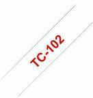 Brother P-Touch TC-102 rosu pe transparent 12 mm (TC102)