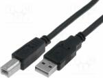 VCOM Cablu VCom USB 2.0 AM / BM Negru - CU201-B-3m (CU201-B-3m)