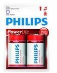 TP VISION Philips Powerlife D 2-blistere (lr20p2b/10) Baterii de unica folosinta