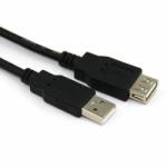 VCOM Cablu VCom USB 2.0 AM / AF Negru - CU202-B-1.8m (CU202-B-1.8m)