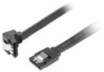 Lanberg Cablu Lanberg SATA DATA III (6GB/S) cablu F/F 30cm cleme metalice inclinate, negru (CA-SASA-13CU-0030-BK)