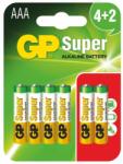 GP Batteries Baterie alcalina GP SUPER LR03 AAA / 4+2 buc. intr-un pachet de 1, 5 V (GP-BA-24A-U6) Baterii de unica folosinta
