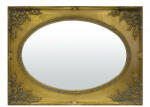 Art-Pol Négyszögletes keretű ovális tükör barokkos mintával, 12cm rámával 85x115x4cm (47590)