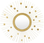Art-Pol Kerek fali tükör arany napsugarak pöttyözött fém keretben 80x80x2cm (142573)