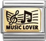 Nomination arany "MUSIC LOVER" charm - 030166/45