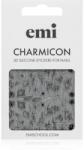 emi Charmicon Black Flowers folii autocolante pentru unghii 3D #176 1 buc