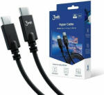 3MK Hyper kábel USB-C/USB-C 4K 60Hz fehér kábel 1m 100W (3MK464550)