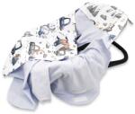 MimiNu by Kieczmerski MimiNu, Masini Albastre, sac de dormit pentru scaun auto, jersey, 90x90 cm