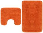vidaXL 2 darabos narancssárga szövet fürdőszobaszőnyeg-garnitúra (133235)