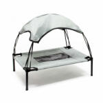  XL Kültéri kisállat ágy kutya nyugágy fényvédő tető szürke 61148