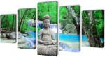 vidaXL Nyomtatott vászon falikép szett Buddha 200 x 100 cm (241589)