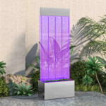 vidaXL rozsdamentes acél és akril buborékoszlop RGB LED-ekkel 110 cm (151400) - vidaxl