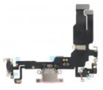  Apple iPhone 15 töltő csatlakozós flex kábel, átvezető fólia, rózsaszín (utángyártott)