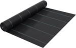 vidaXL fekete polipropilén talajtakaró szőnyeg 1 x 25 m (313060)