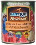 Happy&Fit Natural Junior konzerv bárány & marha, rizs & lenololaj 800g