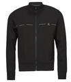 Calvin Klein Pulóverek LOGO REPEAT ZIP THROUGH Fekete EU L