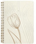 Clairefontaine Jegyzetfüzet Clairefontaine Tulip paper, spirálos, A/5, 14, 8x21cm, 74 lapos, pontozott (813068C)