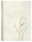 Clairefontaine Jegyzetfüzet Clairefontaine Tulip paper, spirálos, A/4, 21x29, 7cm, 74 lapos, pontozott (813065C)