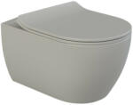 CeraStyle CITY fali WC - MATT SZÜRKE - rilmless - perem nélküli - rejtett szerelésű - mély öblítés (HC00206PN133Y01102)