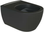 CeraStyle CITY fali WC - MATT ANTRACIT - FEKETE - rimless - perem nélküli - mély öblítésű (019107-w-97) - temo