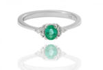 Moon Diamonds - Smaragd köves fehérarany gyűrű 50-00000-1755F/54 (50-00000-1755F-54)