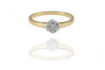 Moon Diamonds - arany gyűrű gyémánt virággal 50-01283-1252F/56 (50-01283-1252F-56)